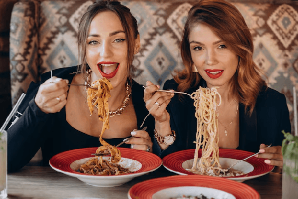 pasta con salsa de fresa