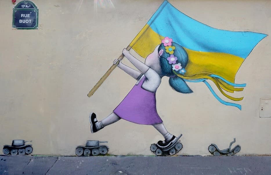 Impresionantes murales de arte callejero en apoyo a Ucrania