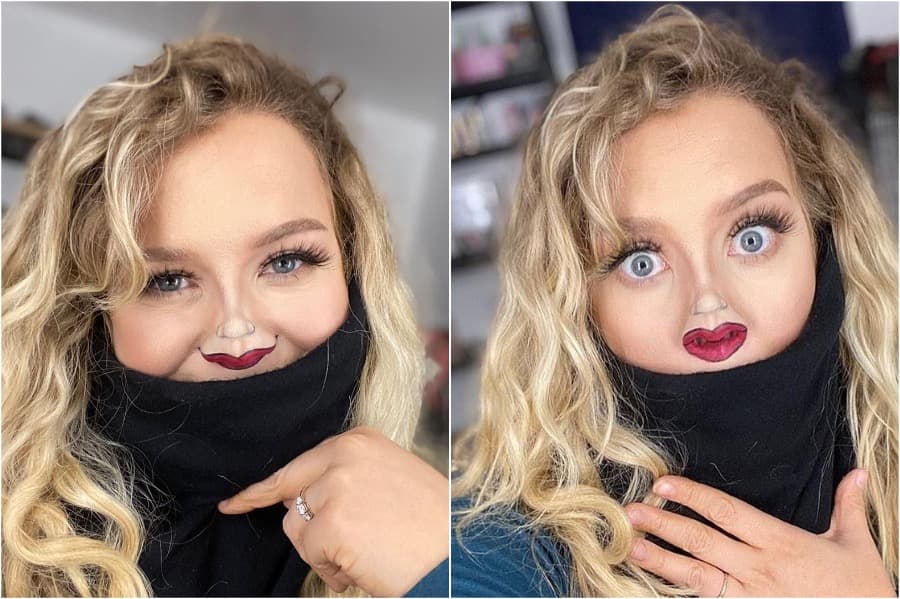 El desafío del maquillaje de cara diminuta