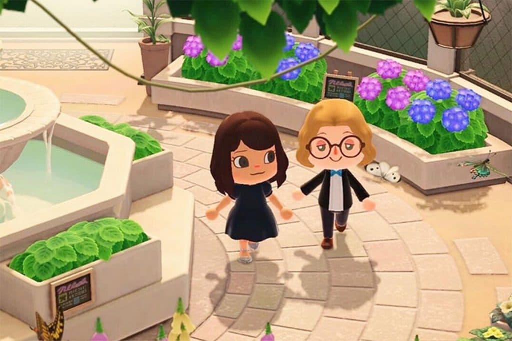 La pareja recrea sus fotos de compromiso en Animal Crossing porque ¿por qué no?