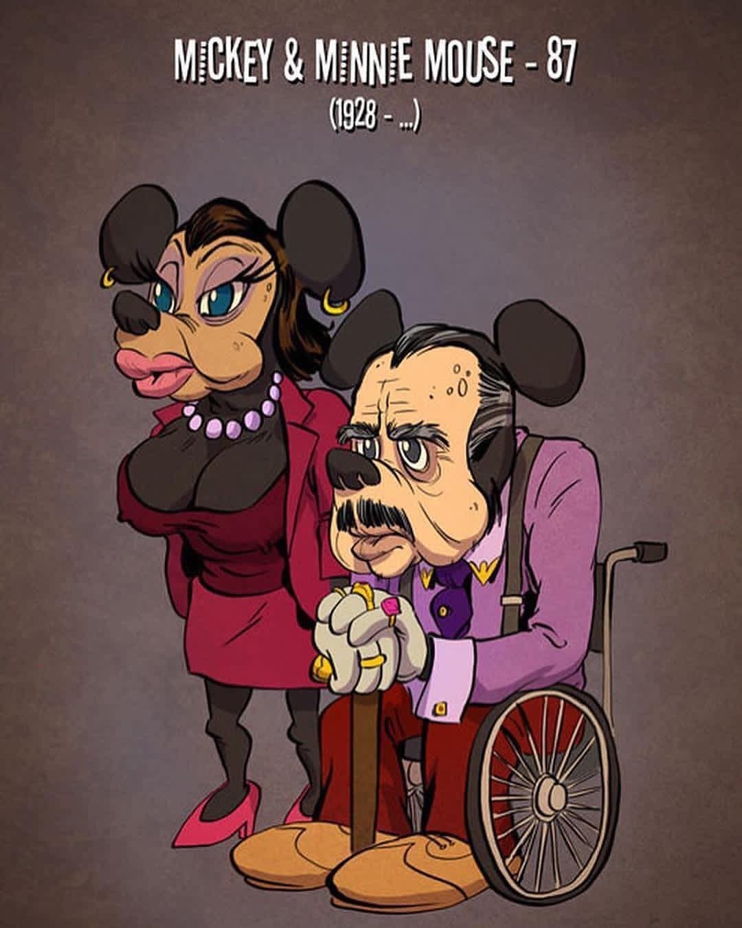 Los personajes de Disney y Looney Tunes retratados según su edad real son algo aterradores