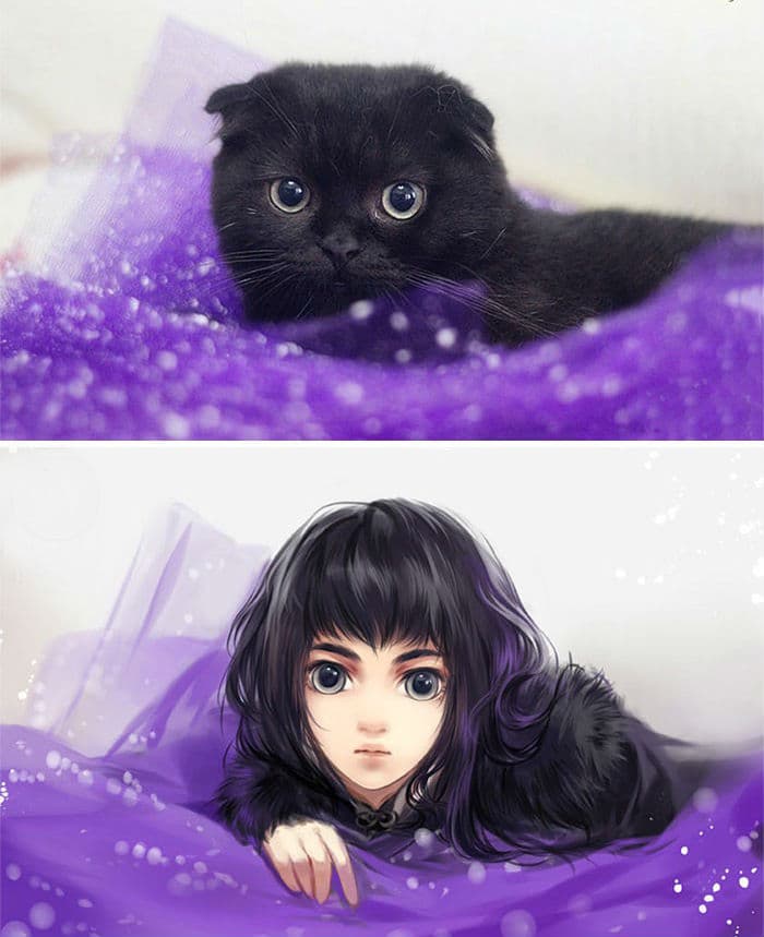 Xuedaixun convierte perros y gatos en imágenes de anime