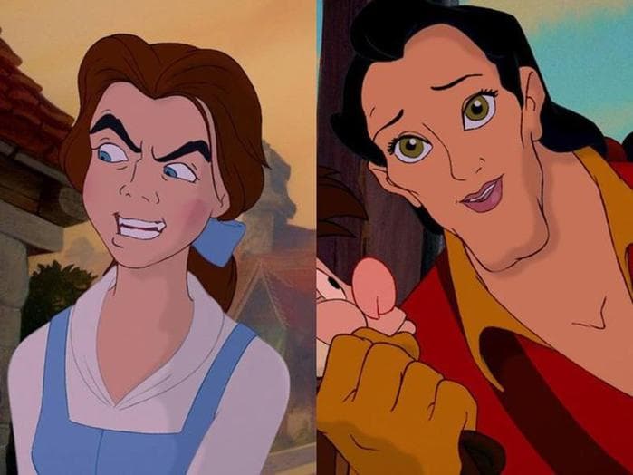 ¡9 divertidos intercambios de caras de Disney!