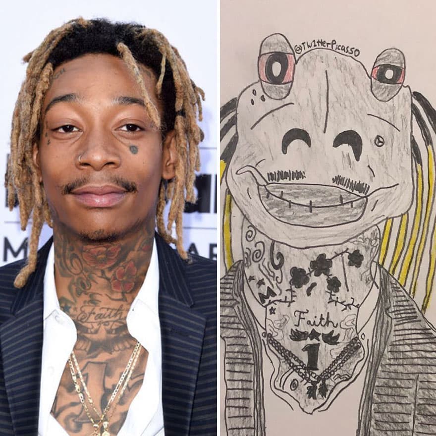 18 fantásticos retratos de celebridades realizados por Tw1tter Picasso