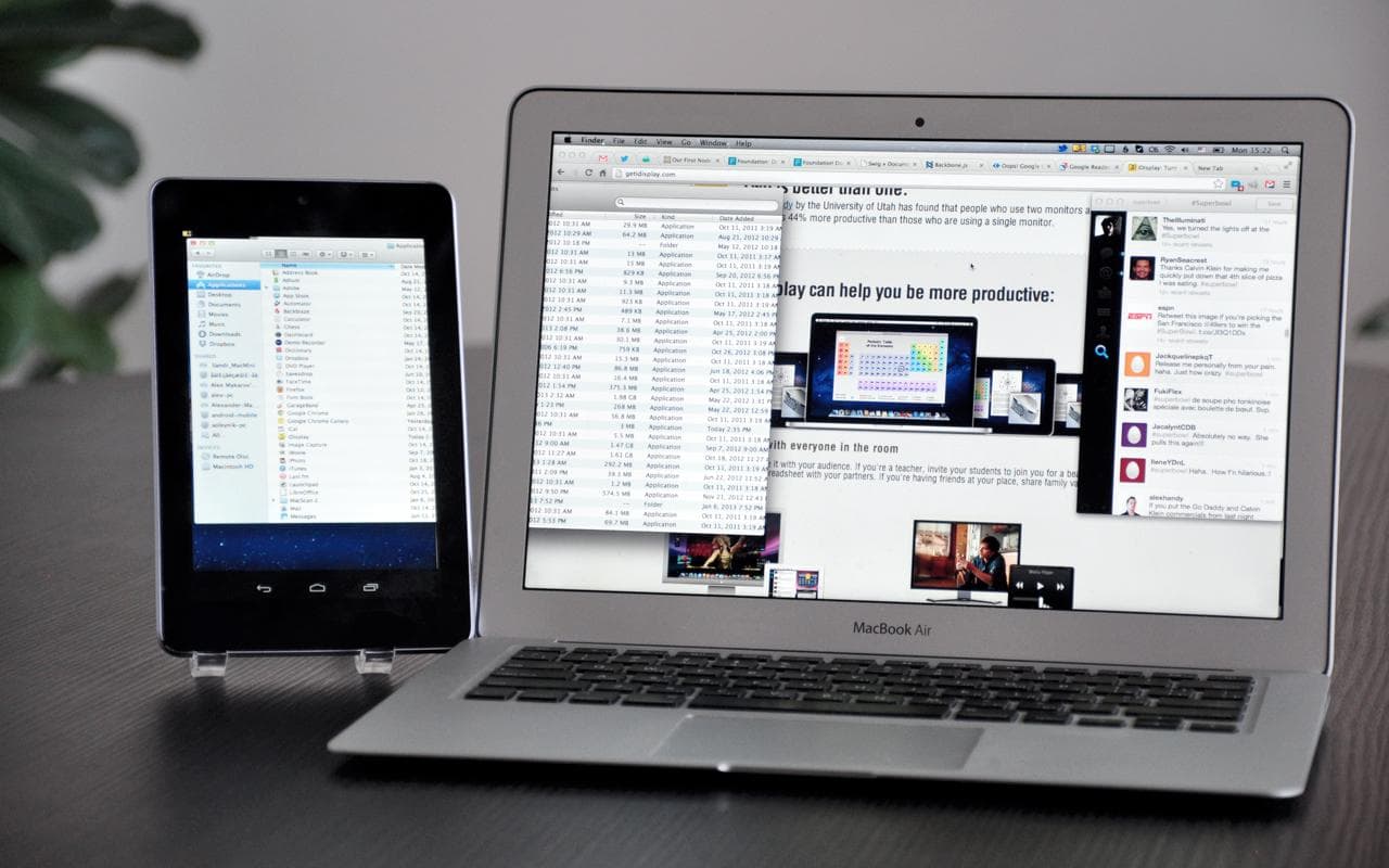 Convierta su dispositivo en su Mac o PC a un monitor adicional adecuado