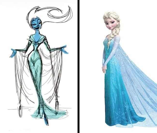 Los primeros bocetos de los personajes de dibujos animados no son como Dios, gracias a ellos