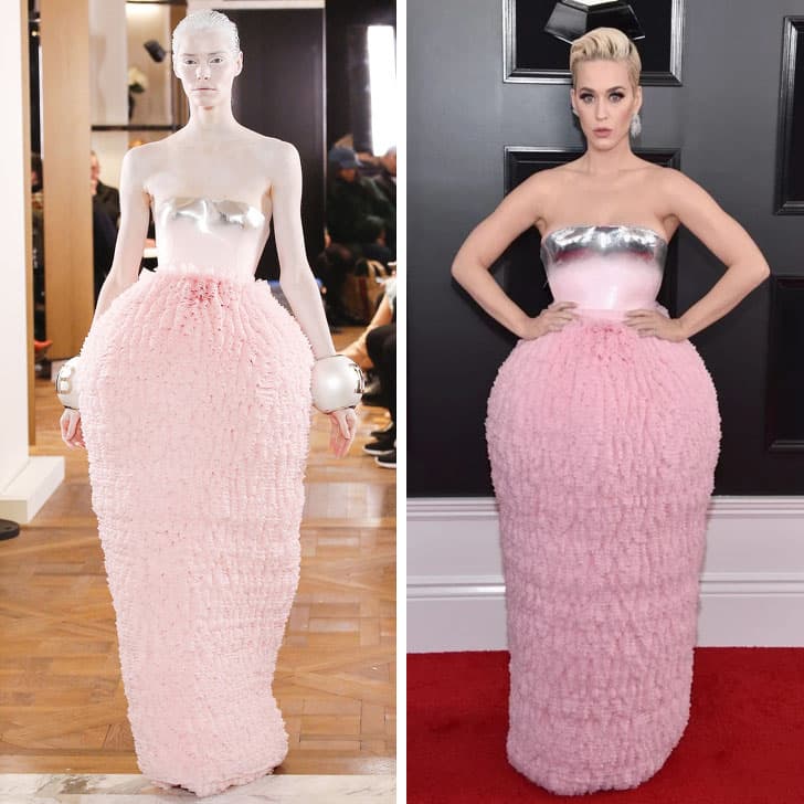 Katy Perry - Balmain | ¿Quién lo lució mejor? 12 vestidos que las famosas sacaron de la pasarela | su belleza