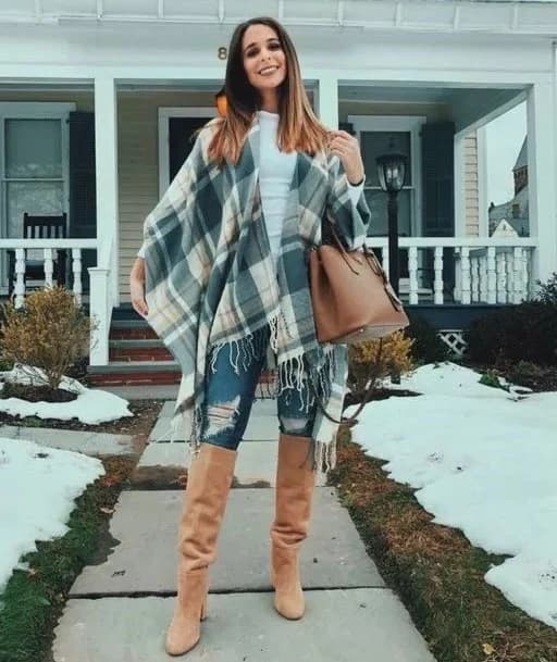 Bufanda tipo manta – |: 12 formas súper elegantes de usar una bufanda | su belleza