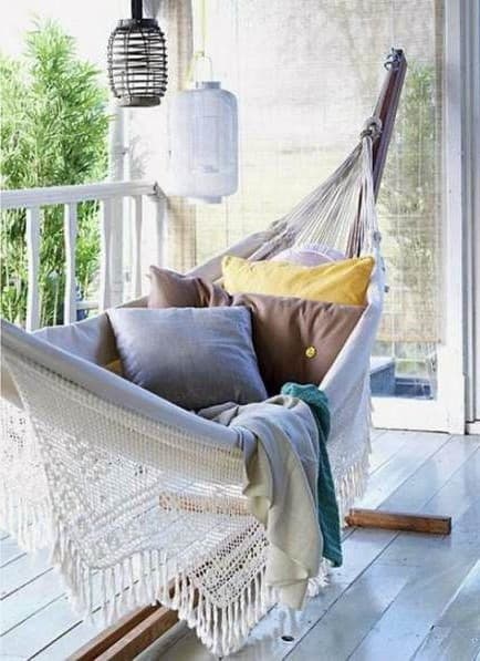 Balcón Hamaca #1 |: 10 ideas acogedoras para balcones | su belleza