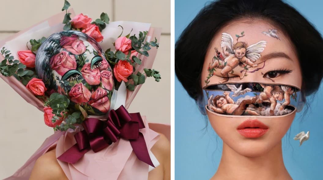Dane Yu se convierte en su propio lienzo para el arte surrealista.