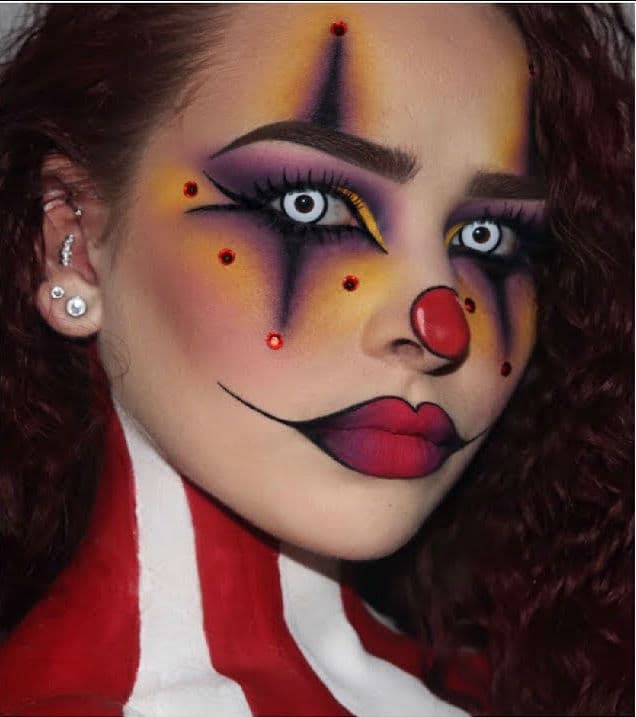 Payaso loco |: 11 ideas de maquillaje de Halloween geniales y aterradoras para probar este año | Su belleza: