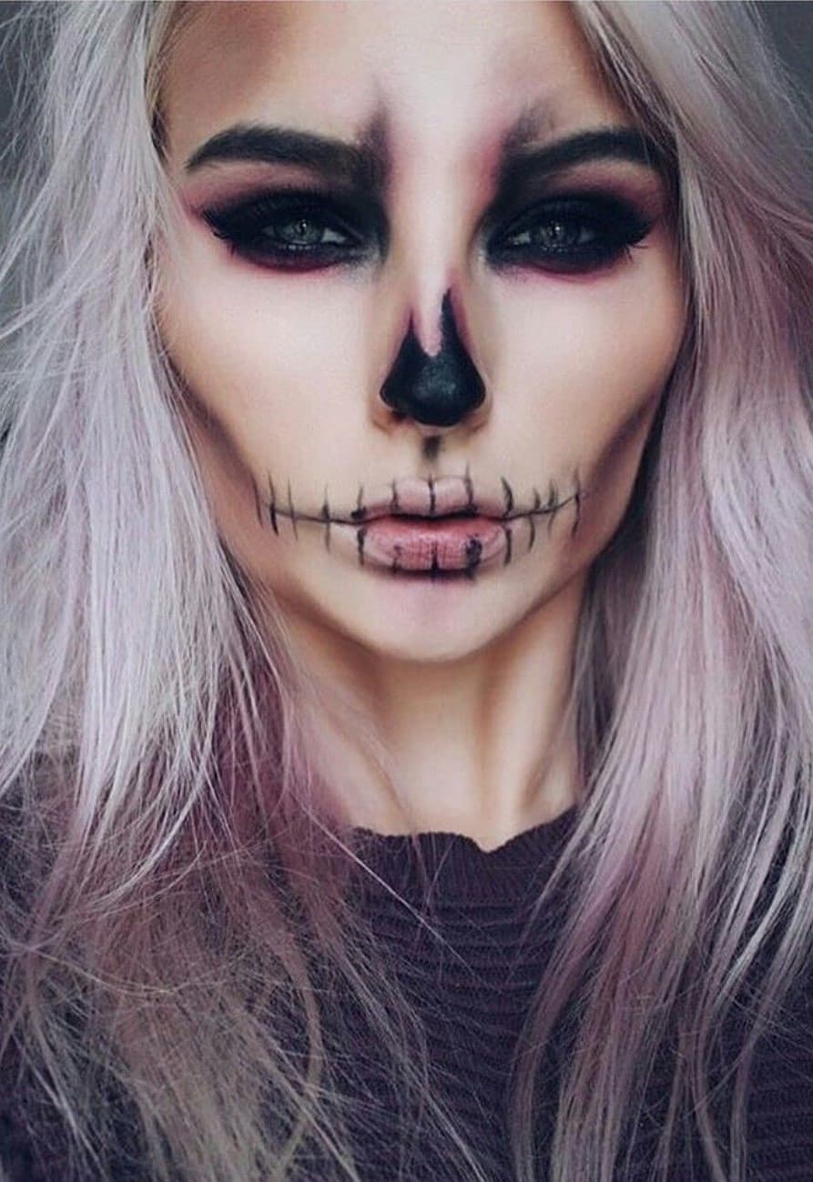Cara de calavera n.° 2 | 11 ideas de maquillaje de Halloween geniales y aterradoras para probar este año | Su belleza: