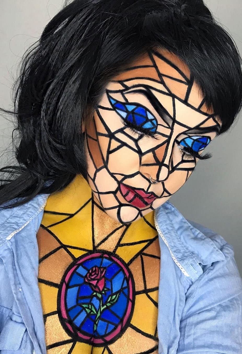 Mosaico humano #1 |: 11 ideas de maquillaje de Halloween geniales y aterradoras para probar este año | Su belleza: