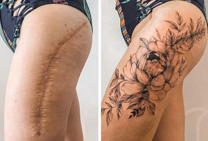 22 transformando cicatrices en arte corporal impresionante