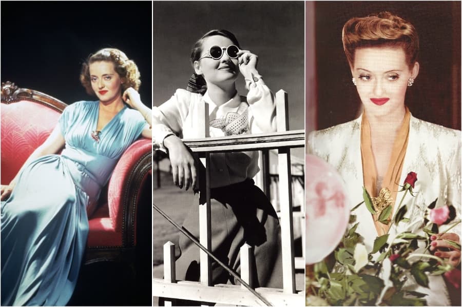 Bette Davis | 10 iconos de estilo de los años 30 y 40 | su belleza