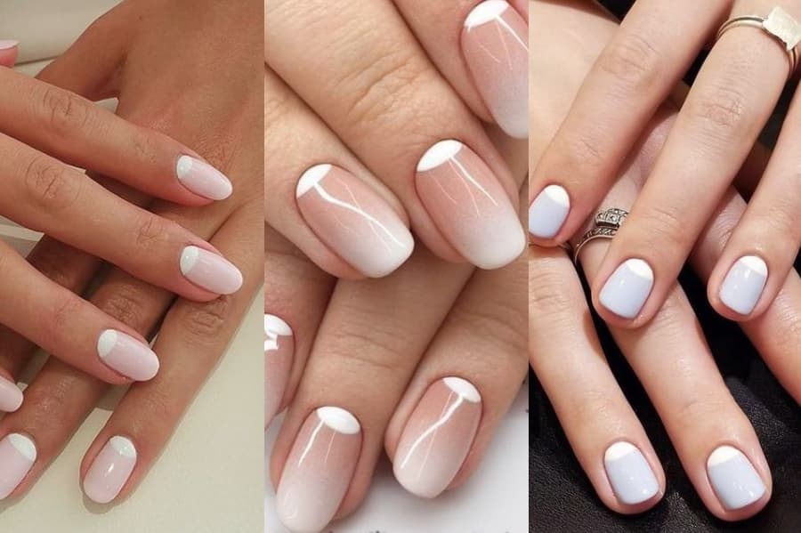 Manicura francesa inversa | 8 nuevas ideas de manicura francesa | su belleza