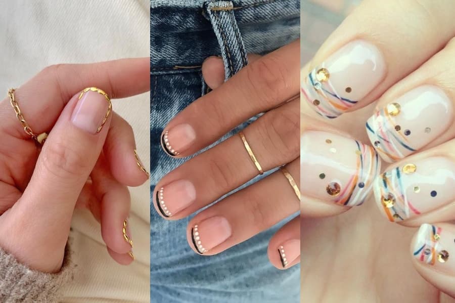Manicura francesa de lunares |: 8 ideas frescas de manicura francesa | su belleza