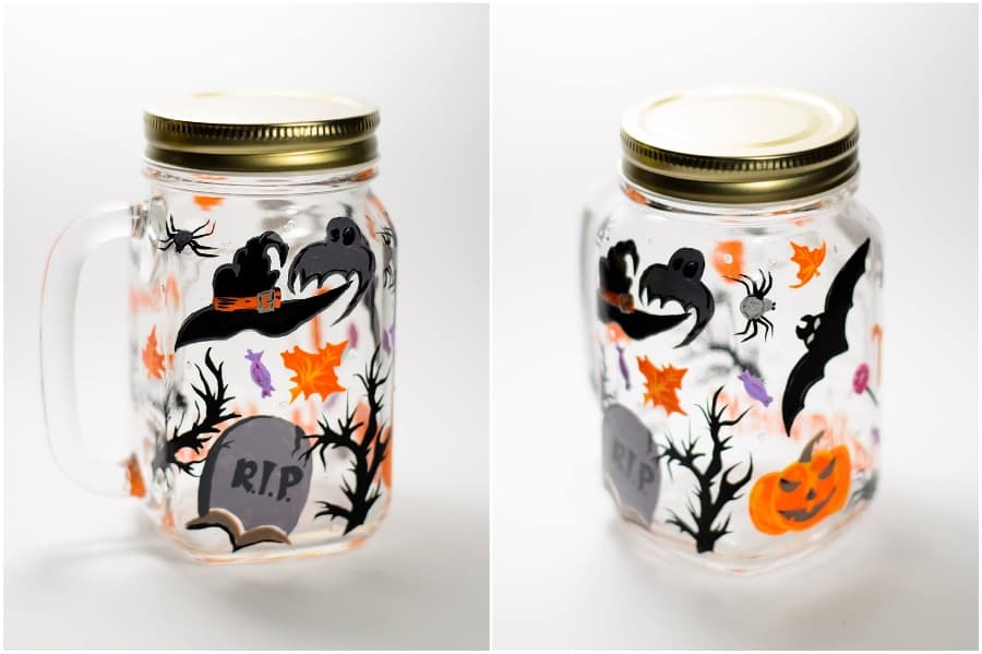 Emociones de Halloween | Tazas y teteras de cristal pintadas a mano que te alegrarán el día His Beauty