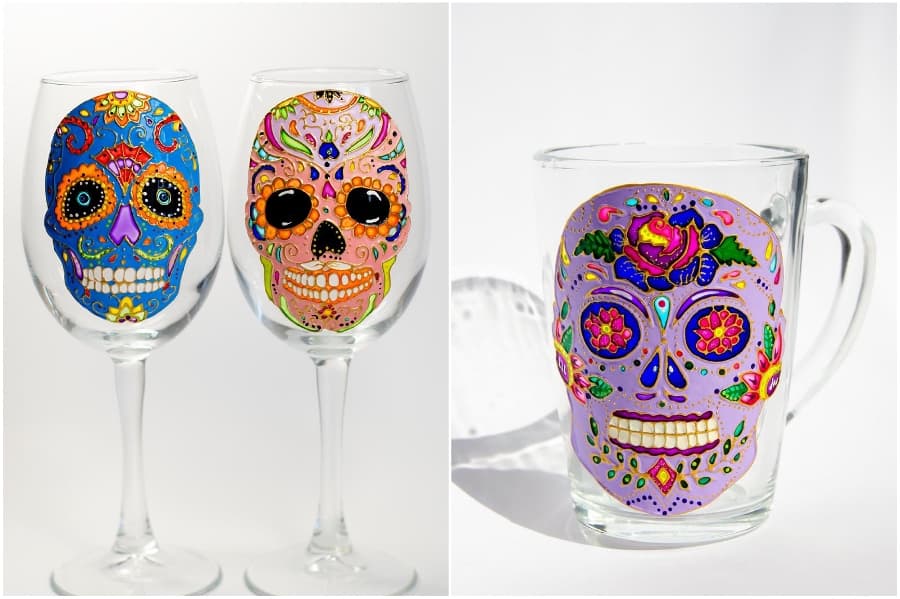 Dedicated Vita | Tazas y teteras de vidrio pintadas a mano que alegrarán tu día His Beauty
