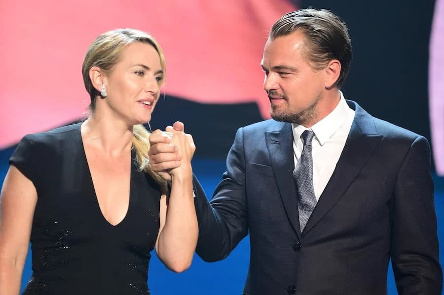 Oscar 2016 |: Hermosa compañía. Kate Winslet y Leonardo DiCaprio |: Su belleza