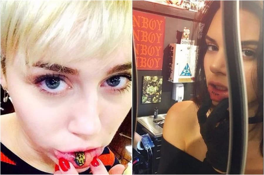 28 lindas ideas de tatuajes de labios para niñas # 1 | su belleza