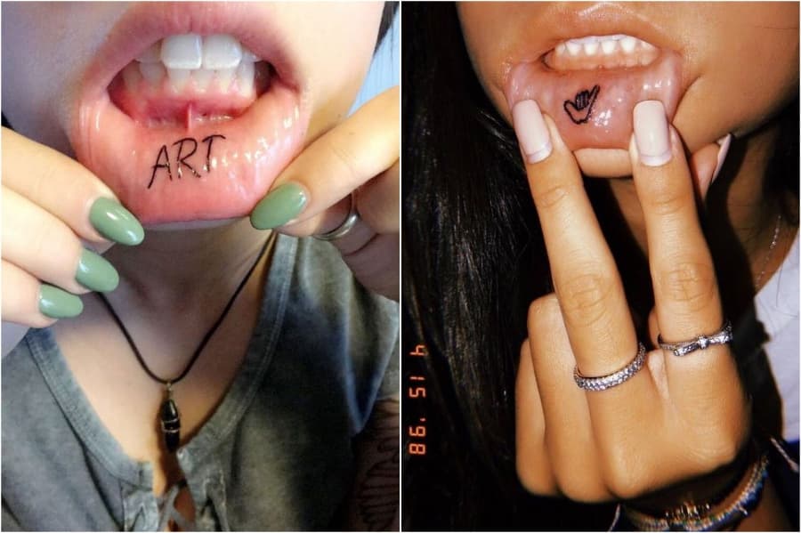 28 lindas ideas de tatuajes de labios para niñas # 10 | su belleza