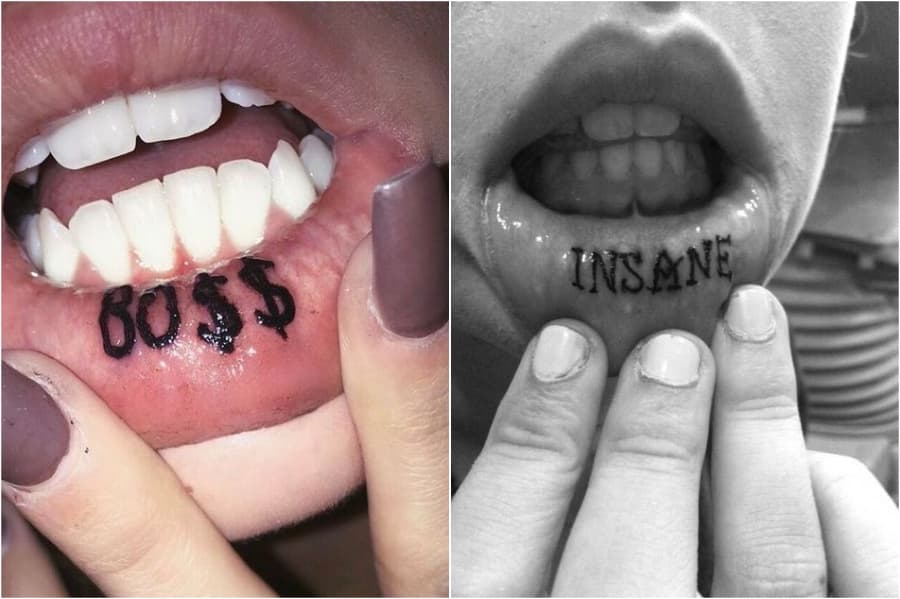 28 lindas ideas de tatuajes de labios para niñas # 12 | su belleza
