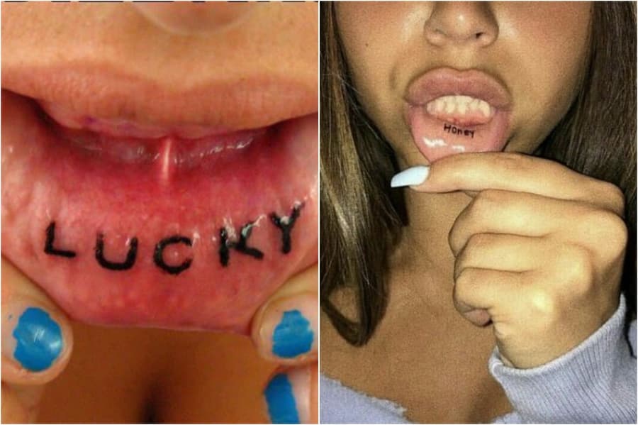 28 lindas ideas de tatuajes de labios para niñas # 13 | su belleza