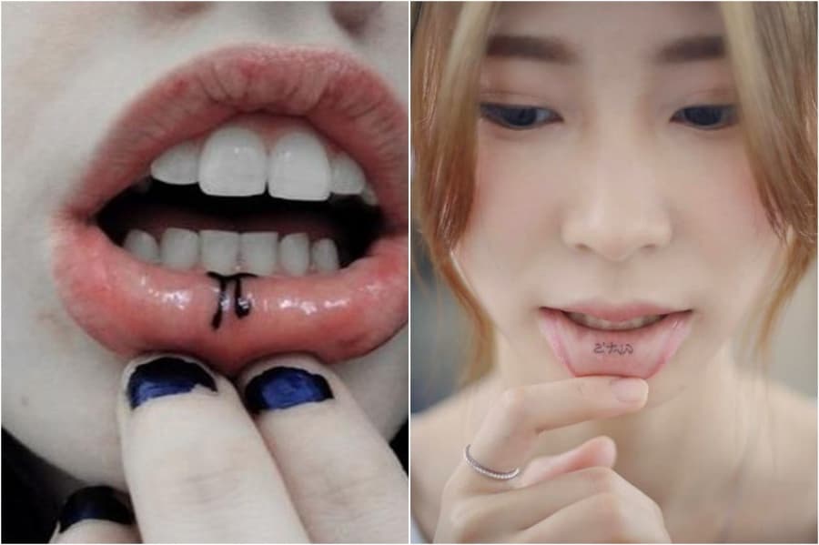 28 lindas ideas de tatuajes de labios para niñas # 5 | su belleza