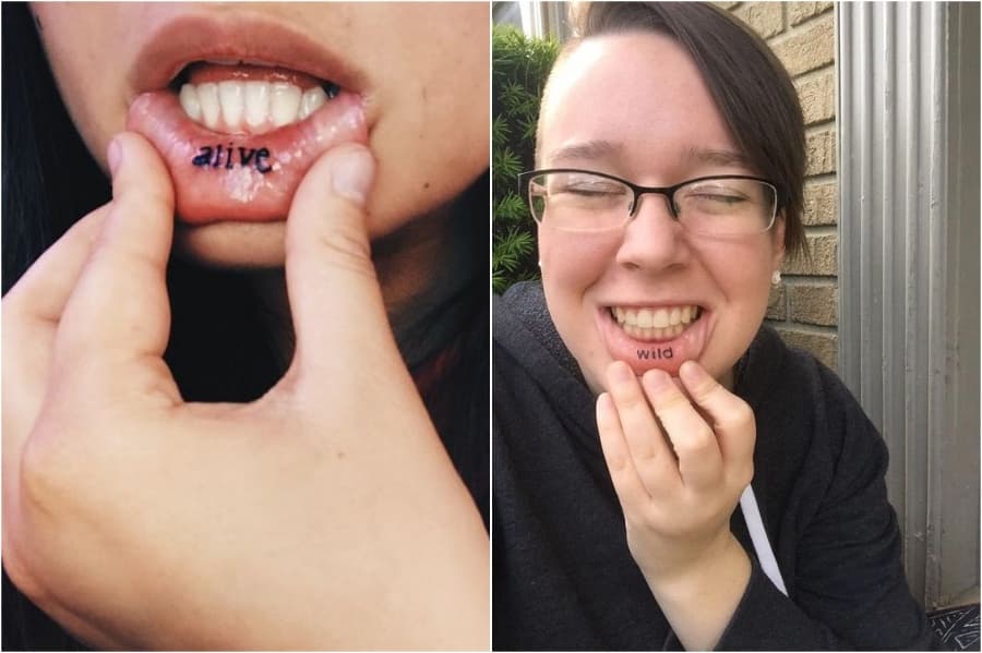 28 lindas ideas de tatuajes de labios para niñas # 7 | su belleza