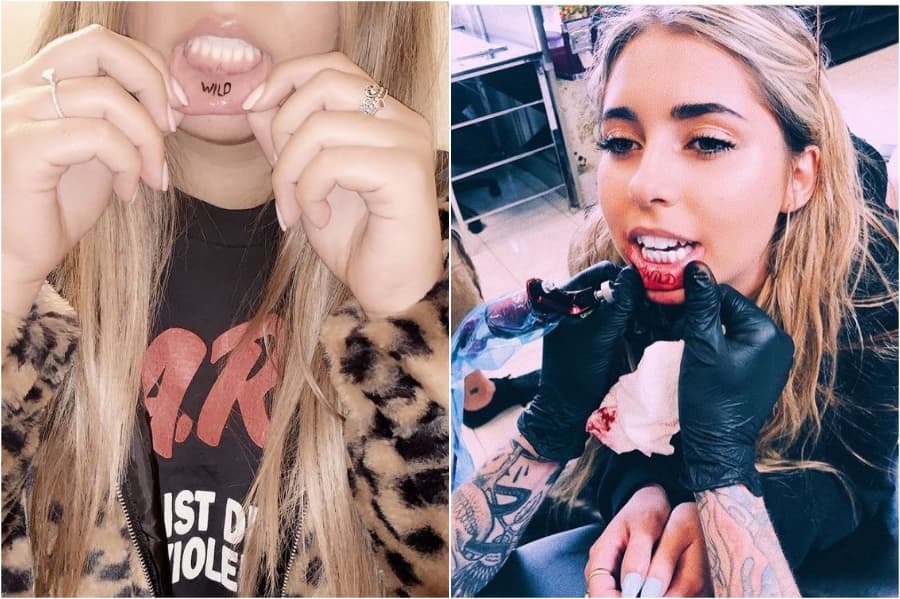 28 lindas ideas de tatuajes de labios para niñas # 8 | su belleza