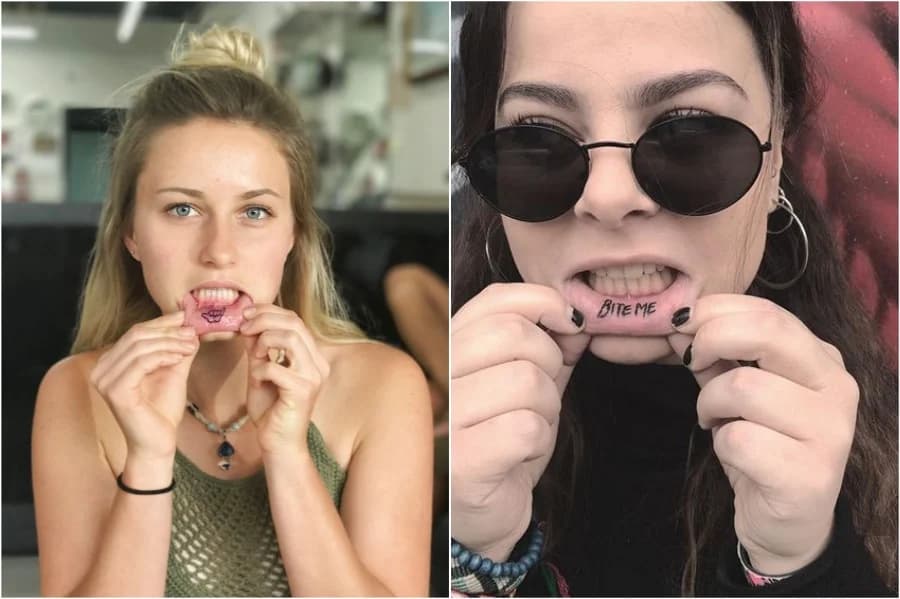 28 lindas ideas de tatuajes de labios para niñas # 9 | su belleza