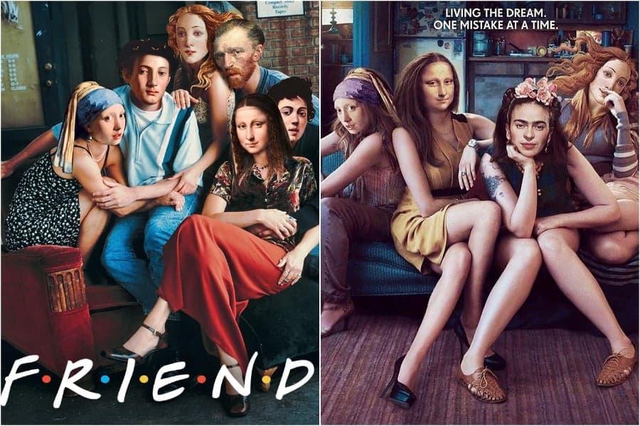 Mona Lisa con amigas