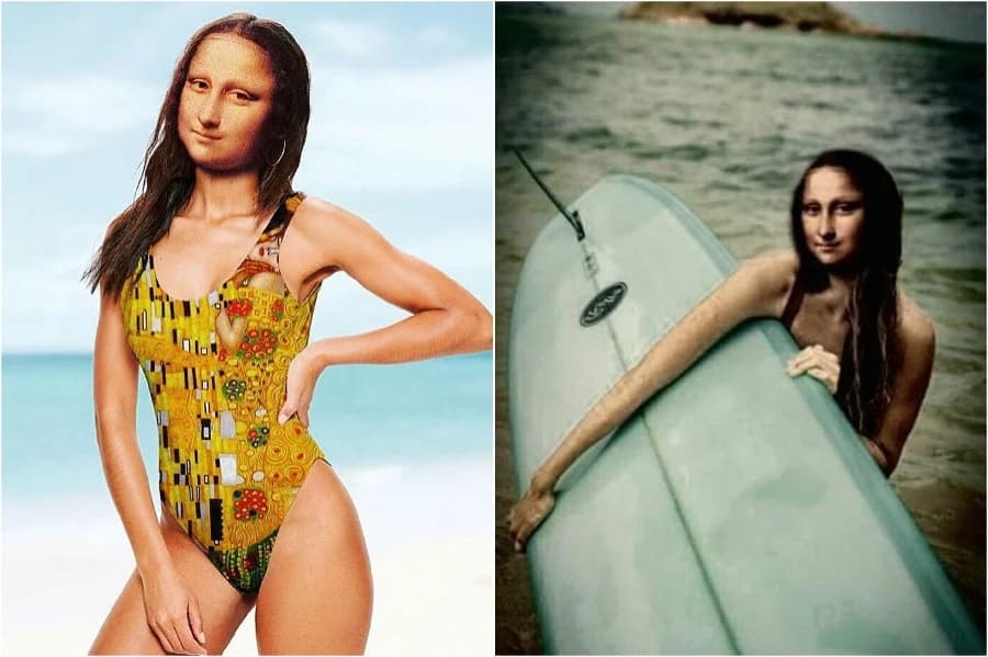 Mona Lisa en la playa