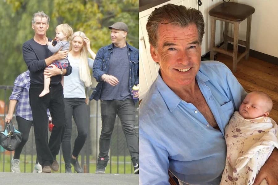 Pierce Brosnan |: 12 abuelos famosos con sus nietos derretirán tu corazón | su belleza