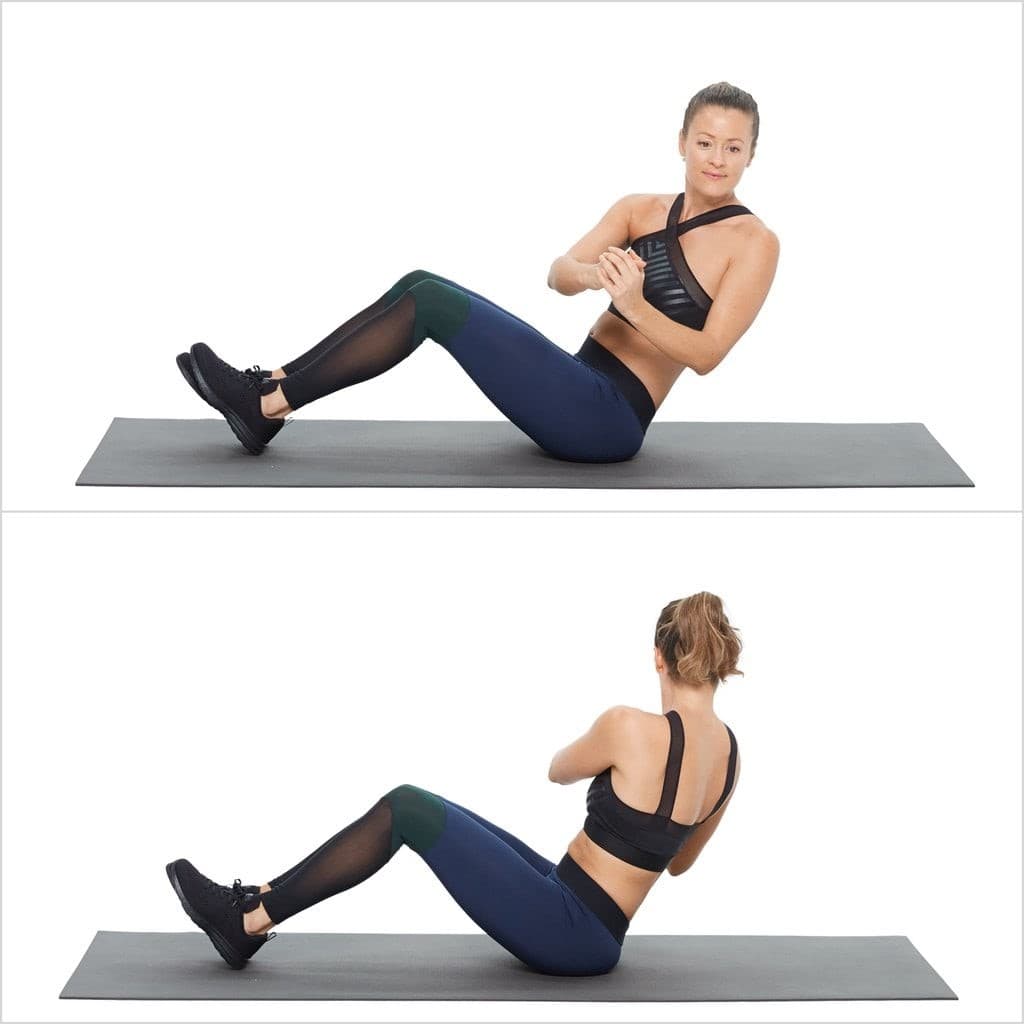 Giros rusos | 12 entrenamientos HIIT para rodillas dañadas | su belleza