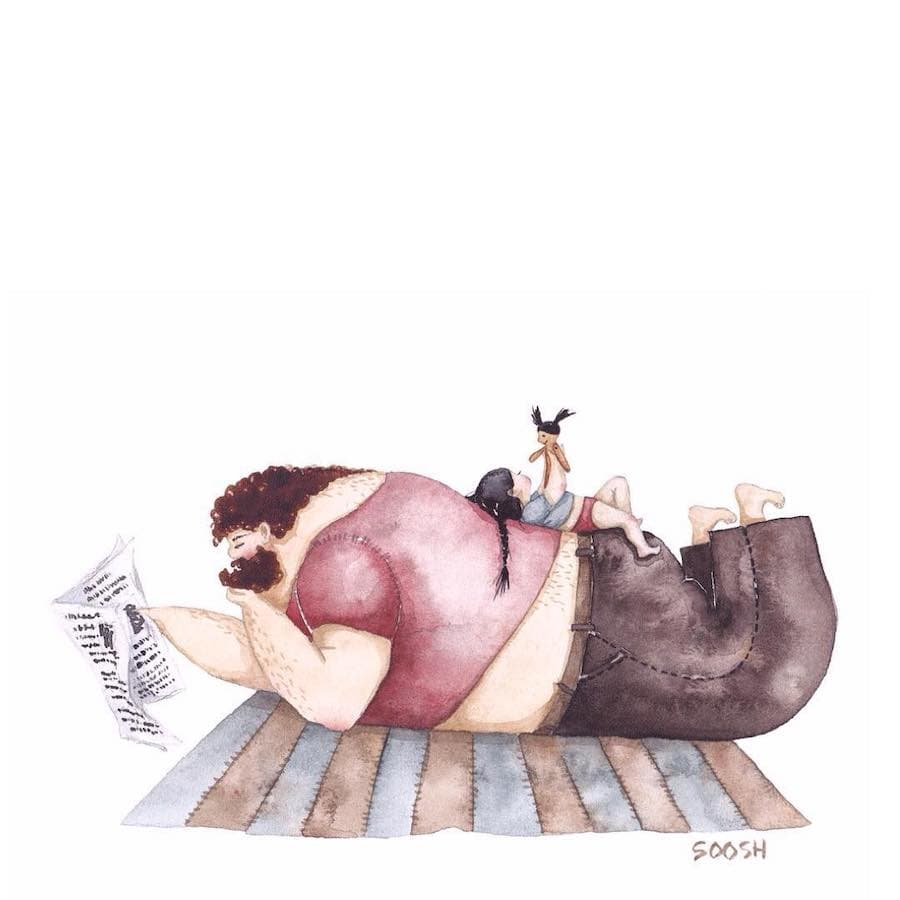 #11 Conmovedoras ilustraciones de padre e hija de Sosh His Beauty