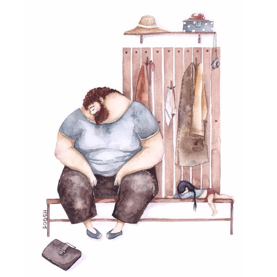 #12 Conmovedoras ilustraciones de padre e hija de Sosh His Beauty