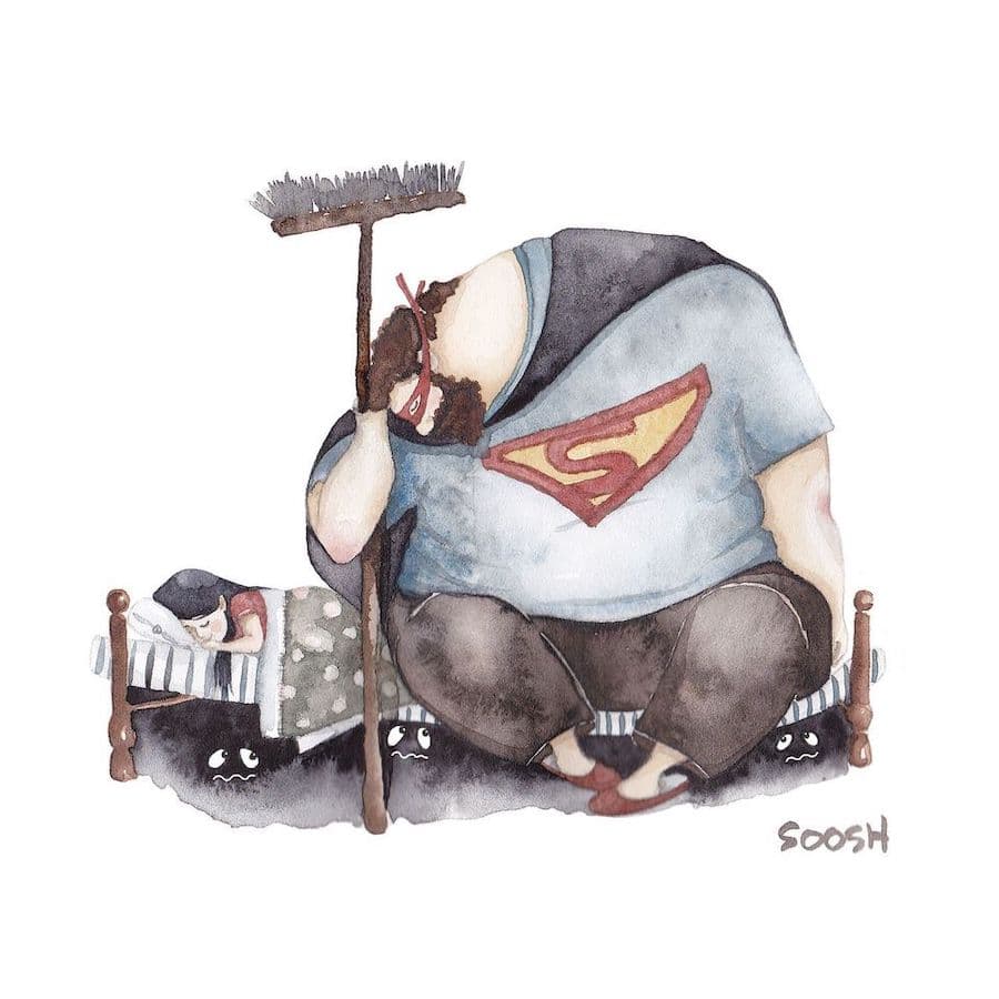#8 | Conmovedoras ilustraciones de padre e hija de Sosh His Beauty
