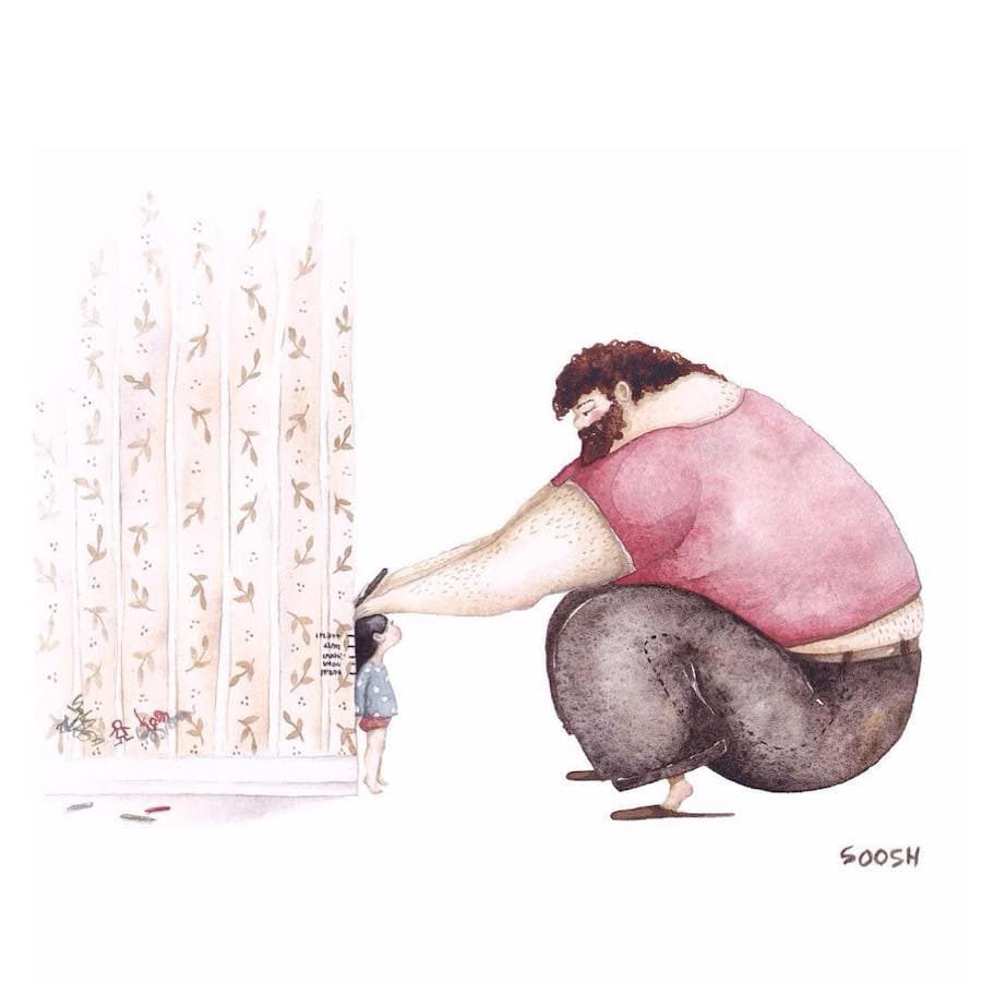 #9 | Conmovedoras ilustraciones de padre e hija de Sosh His Beauty