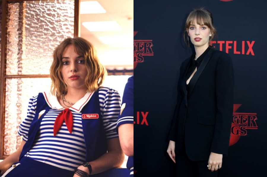 Robin - Maya Hawke | Cosas más extrañas eligidas después y ahora |: Su belleza