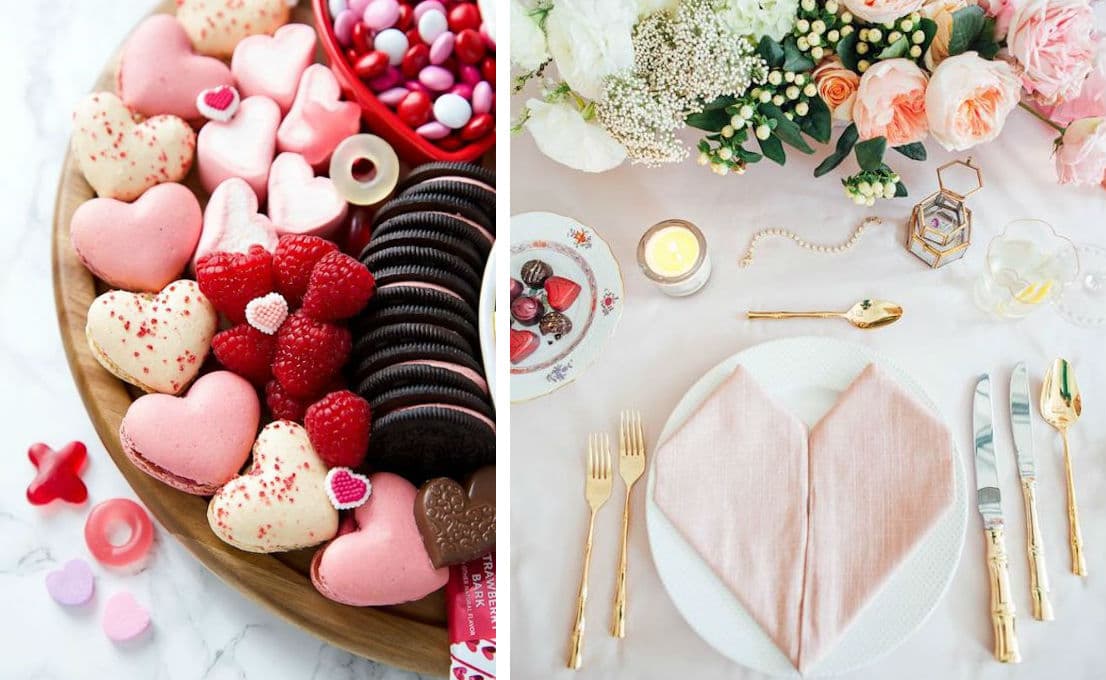 9 propuestas para adornar la mesa en la cena del Día de San Valentín