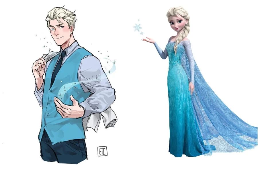 Elsa | Si las princesas de Disney fueran niños | su belleza