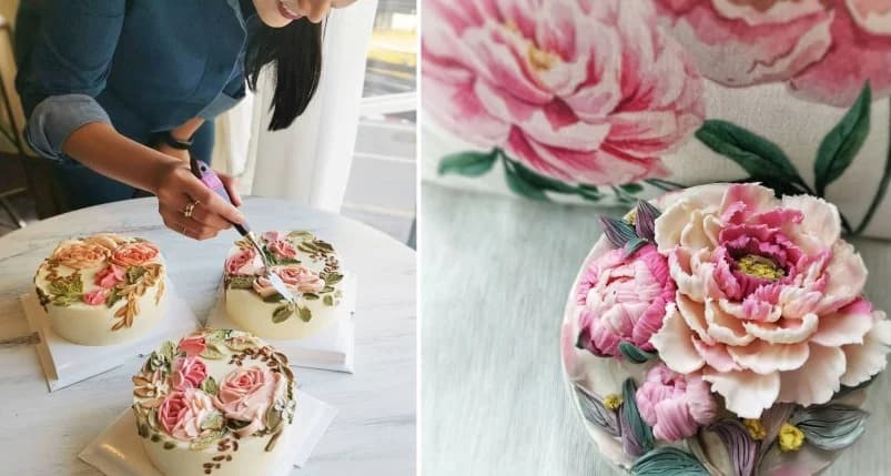 Los pasteles de flores más exquisitamente cremosos que hemos observado.