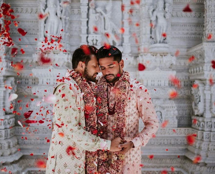 Pareja gay captura una magnífica boda tradicional india #1 | su belleza