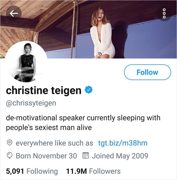 Tweet de Chrissy Teigen |: John Legend es nombrado el hombre vivo más sexy de 2019, su esposa Chrissy Teigen se convierte en su mayor troll | su belleza