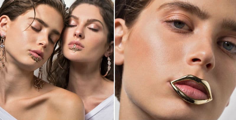 Las joyas labiales: una nueva moda superior al maquillaje.