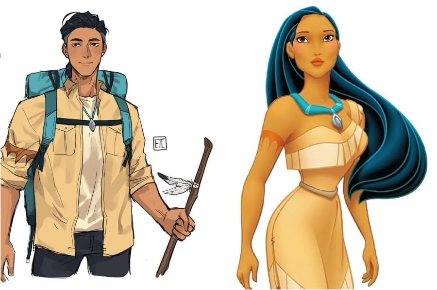 Pocahontas |: Si las princesas de Disney fueran niños | su belleza