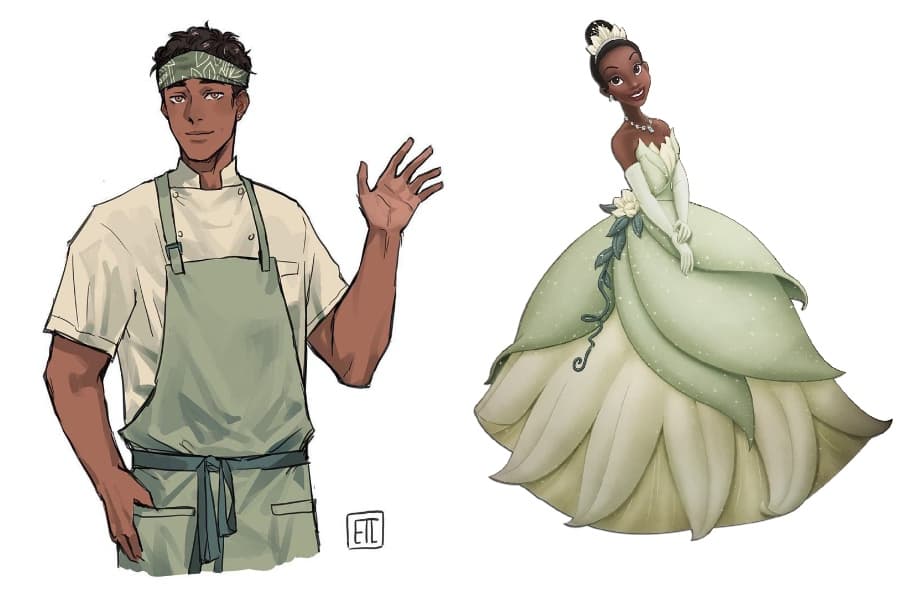 Tiana |: Si las princesas de Disney fueran niños | su belleza