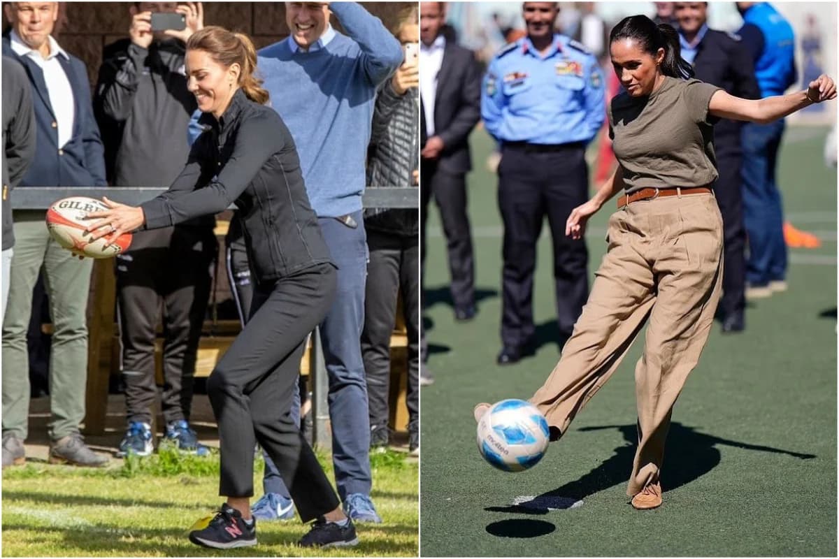 En la imagen más reciente, se ridiculizó a Meghan Markle por imitar a Kate.